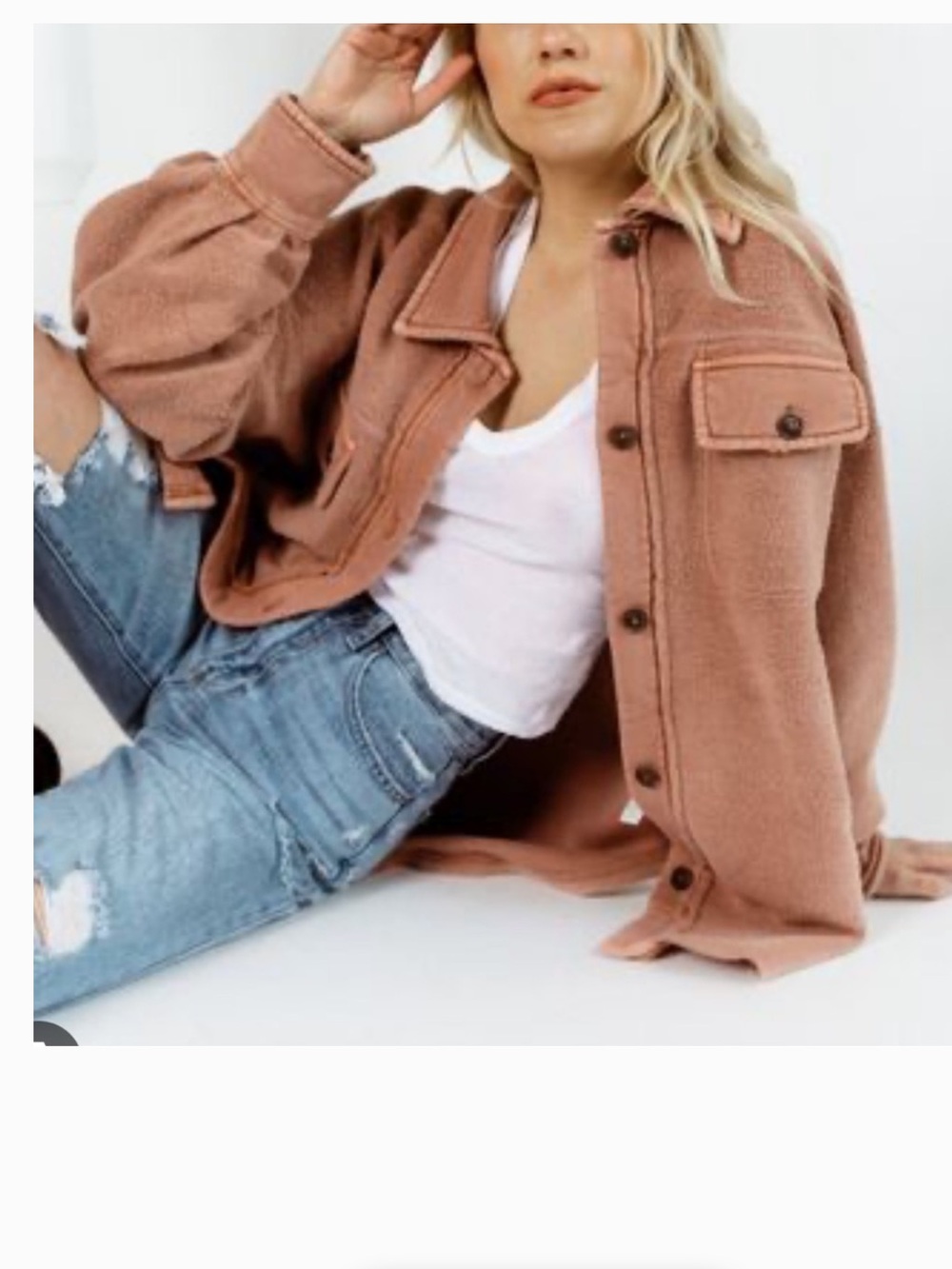 Free People Ruby Shacket Jacket in Cider